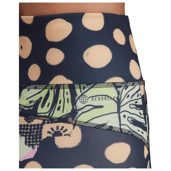 Adidas Γυναικείο κολάν Farm print Feel brilliant Aeroready High-waisted 7/8